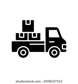 pickup truck icon vector design template simple and clean