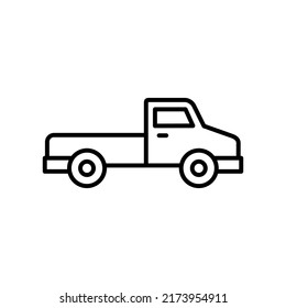 pickup truck icon vector illustration logo template for many purpose. Isolated on white background.
