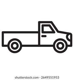 Pickup truck icon vector illustration isolated sign