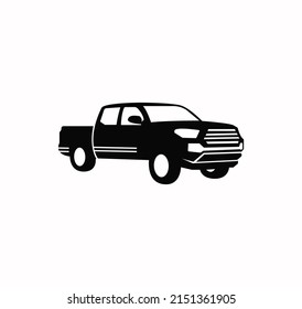 Pickup truck icon vector on a white background