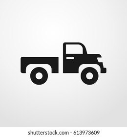 pickup truck icon. vector sign symbol on white background