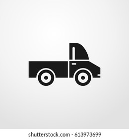 pickup truck icon. vector sign symbol on white background