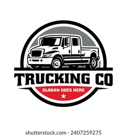 pickup truck illustration logo vector