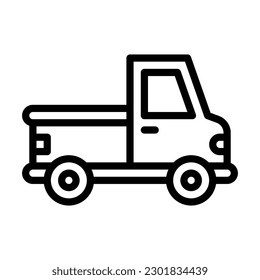 pickup truck line style icon, vector icon can be used for mobile, ui, web