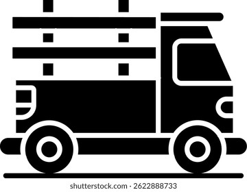 Pickup truck Line vector Icon Design