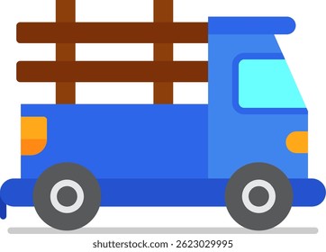 Pickup truck Line vector Icon Design