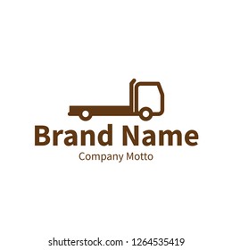 pickup truck logo, modern outline brand design concept, vector illustration