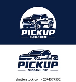 pickup truck logo vector symbol