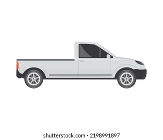 Pickup Truck Mockup Isolated Icon