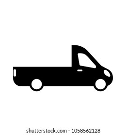 pickup truck. modern icon minibus or minivan