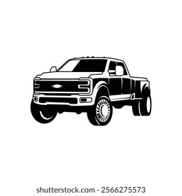 Pickup truck, off-road vehicle. Vector illustration on white background.