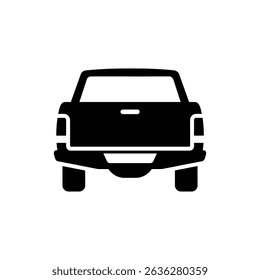Pickup truck rear view showing cargo bed and tailgate details