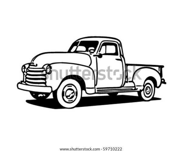 Pickup Truck - Retro Clip\
Art
