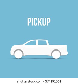 Pickup truck Sample Car Icon Isolated Vector illustration