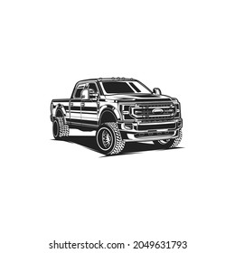 pickup truck silhouette drift black and white