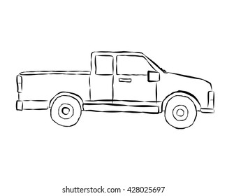 Pickup truck vector 