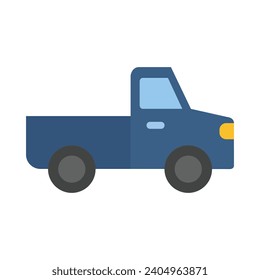 Pickup Truck Vector Flat Icon For Personal And Commercial Use.
