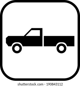 Pickup truck vector icon