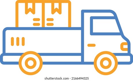 Pickup Truck vector icon. Can be used for printing, mobile and web applications.