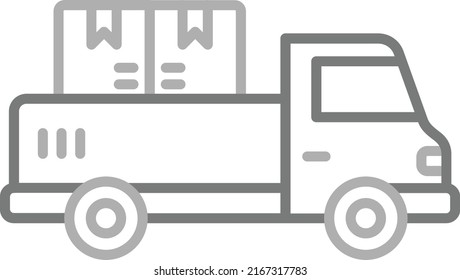 Icono del vector del camión de recogida. Se puede usar para imprimir, móviles y aplicaciones web.