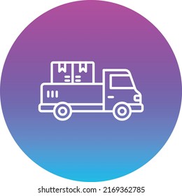 Pickup Truck vector icon. Can be used for printing, mobile and web applications.