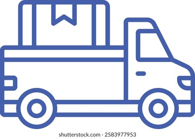Pickup Truck vector icon. Can be used for printing, mobile and web applications.