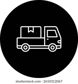Pickup Truck vector icon. Can be used for printing, mobile and web applications.