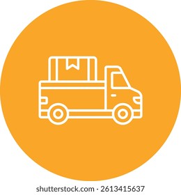 Pickup Truck vector icon. Can be used for printing, mobile and web applications.