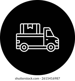 Pickup Truck vector icon. Can be used for printing, mobile and web applications.