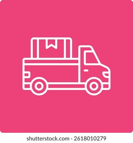 Pickup Truck vector icon. Can be used for printing, mobile and web applications.