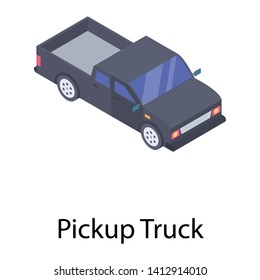 
Pickup truck vector icon design
