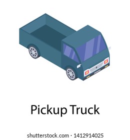 
Pickup truck vector icon design
