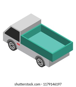 Pickup Truck vector icon in flat design 