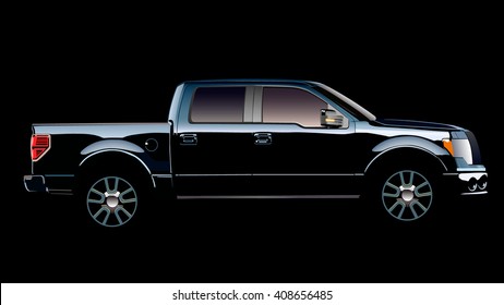 Pickup truck vector illustration