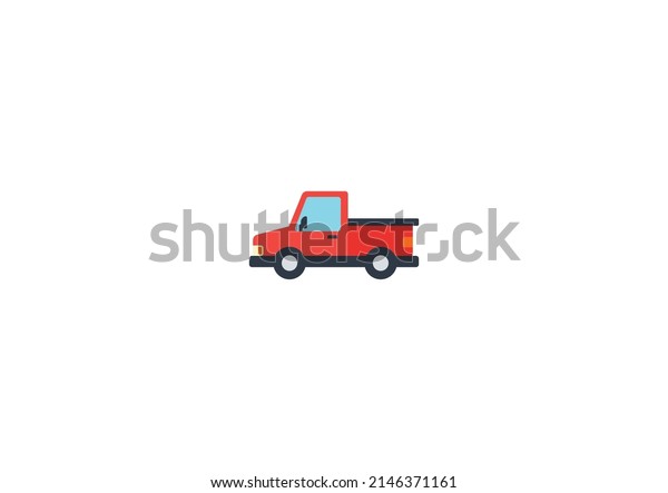 Pickup\
Truck Vector Isolated Emoticon. Pickup Truck\
Icon