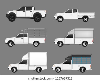 pickup truck vector set