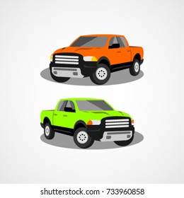 Pickup Truck Vector Template Design