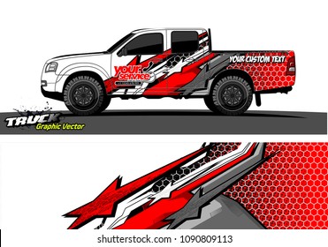 pickup Truck wrap design vector. 