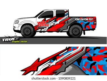 pickup Truck wrap design vector. 