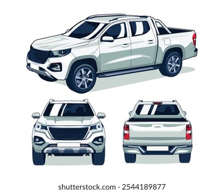 Ilustración de coche de posición diferente de Vector de camionetas