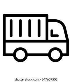 Pickup Van Line Vector Icon