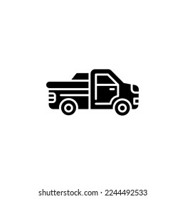 pickup vector icon. transportation icon glyph style. perfect use for logo, presentation, website, and more. simple modern icon design solid style