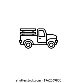 Vektorsymbol aufheben. Verkehrs- und Fahrzeug-Ikone Umriss Stil. perfekte Verwendung für Ikone, Logo, Illustration, Website und mehr. Symboldesign-Stil