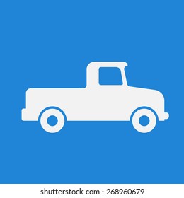 Pickup,truck,delivery Icon,sign. Modern Simple Design,flat Style. Vector Illustration EPS8