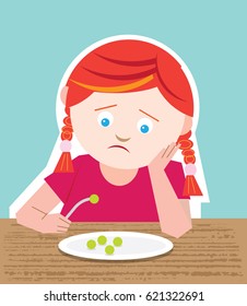 Picky Young Girl Who Is A Fussy Eater