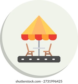 Symbol für flachen Kreis mit Picknickbereich