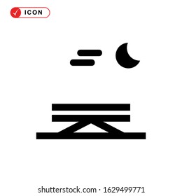 picnic area icon or logo isolated sign symbol vector illustration - high quality black style vector icons
