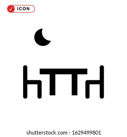 picnic area icon or logo isolated sign symbol vector illustration - high quality black style vector icons
