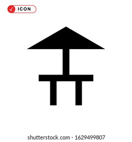 picnic area icon or logo isolated sign symbol vector illustration - high quality black style vector icons
