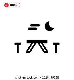 picnic area icon or logo isolated sign symbol vector illustration - high quality black style vector icons

